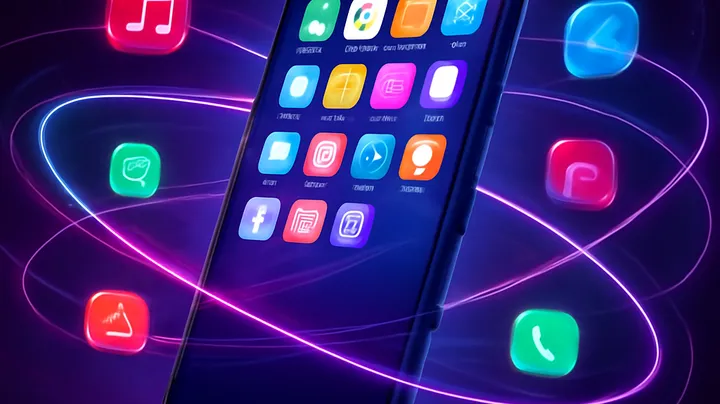 HI77 COM Sleek smartphone floating in space